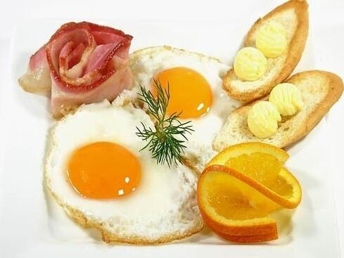 培根煎蛋作为禁止胃炎的禁忌食物